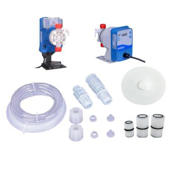 Comprehensive Collection of Dosing Pump and Metering Pump Components: Suction and Discharge Valves, Injection Valve, Foot Valve, and Diaphragms