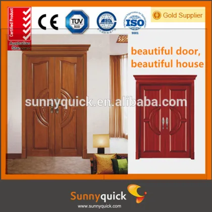2014 new design MDF wooden doors main double door wooden