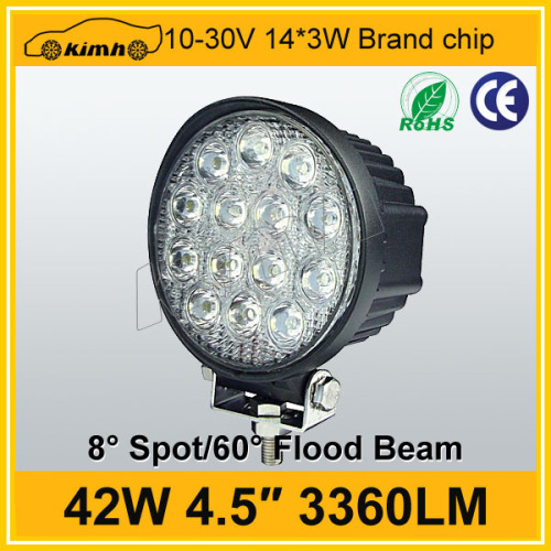 China supplier led light DC 10-30V Tractor 42w led working light