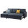 Fabric Storage Sofa Chaise Longue Double Bed