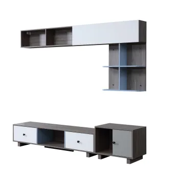 Modern Wooden Tea Table and TV Cabinet Combination
