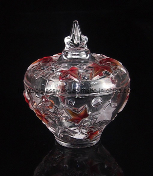 Glass Candy Jar/Pot with Lid (LW-E15)