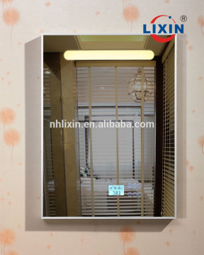 LED lighted bathroom mirror with MP3 player, bedroom radio & clock mirror