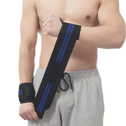Custom Weight Lifting Wrist Wraps Support Gym Wristbands with Thumb