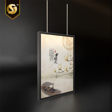 Tanda paparan poster hiasan dinding putih Lampu LED