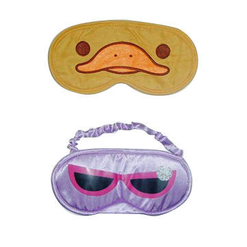 Eye masks, made of polyester and elastic, with soft materials