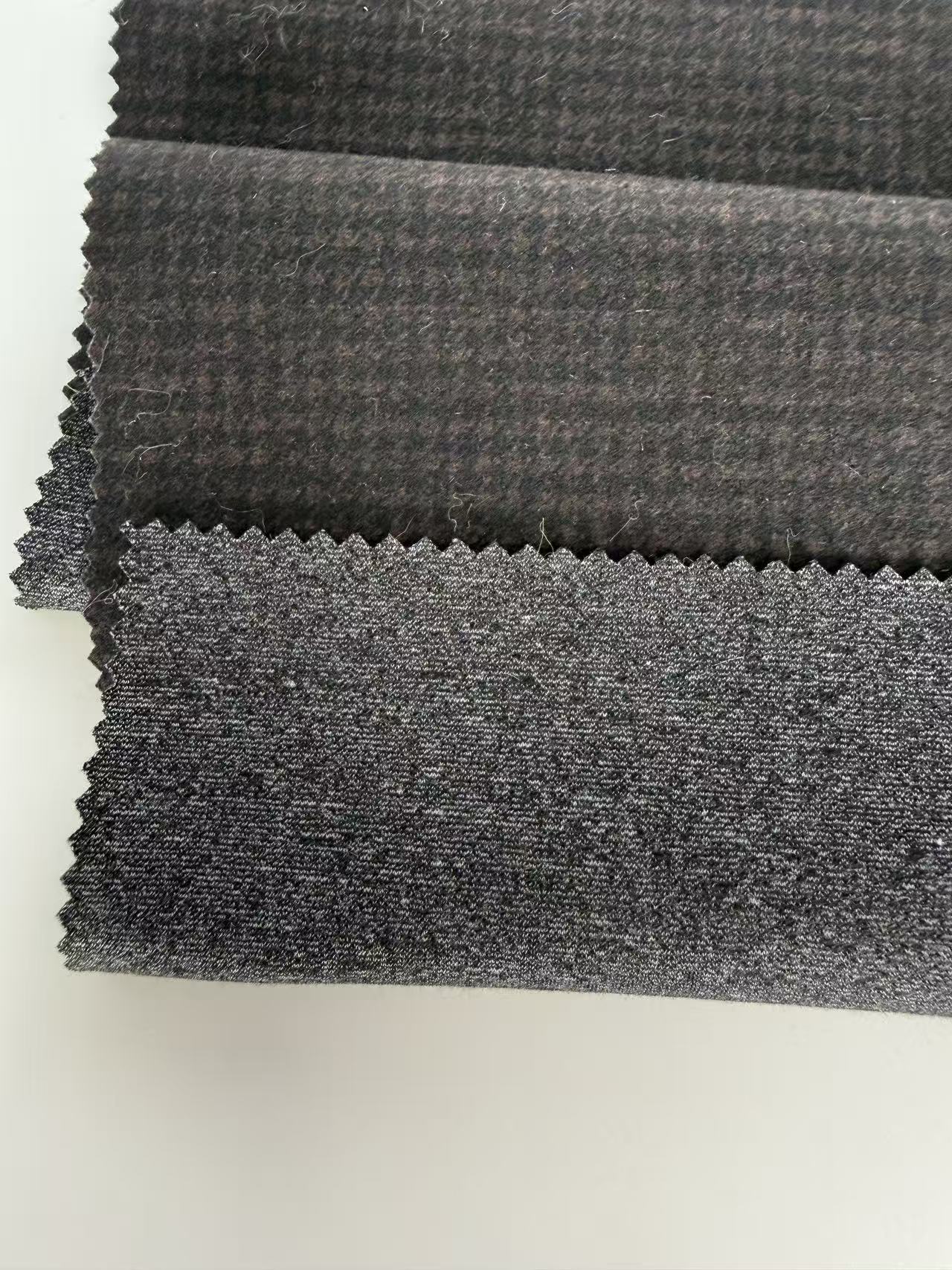Two-Tone AB Yarn Brushed Print Dress Fabric