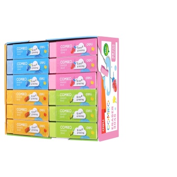 Deli berkualitas tinggi 3045 penghapus lucu berwarna-warni, 4pcs/lot, alat tulis bebas debu pop