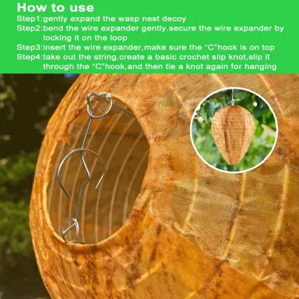 Waterproof Wasp Nest Decoy Lantern for Insect Control