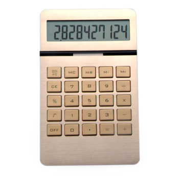 Aluminum Surface Dual Power Desktop Calculator