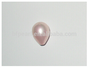 14-19mm peach raindrop loose shell pearl
