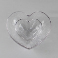 Heart Shaped Embossed Crystal Glass Dessert Bowl Set