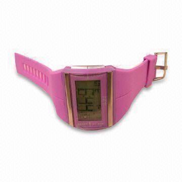 Fashionable Pink Sports Watch, Easy to Wear and Read Time, OEM Orders Welcomed