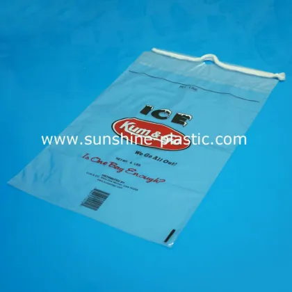 Printed Plastic Drawstring Bag