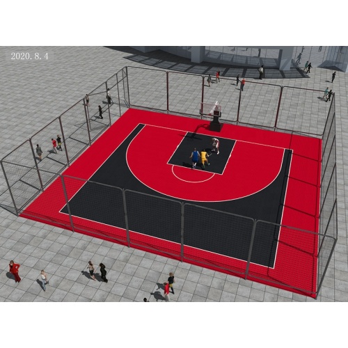 FIBA keurde 100% PP Sports Court Playground Flooring 3x3 Basketball Court Plastic Buiten Floor