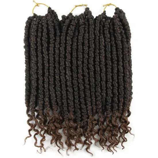 senegalese twist crochet hair ombre braiding hair curly ends synthetic new style thin crochet braids jumbo bundles