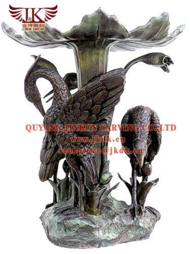 quyang jinkun carving bronze birds carving sculpture