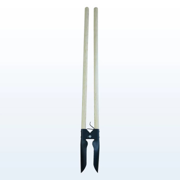 Wooden Handle Handheld Post Hole Digger for Gardens