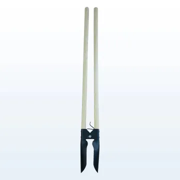 Wooden Handle Handheld Post Hole Digger for Gardens