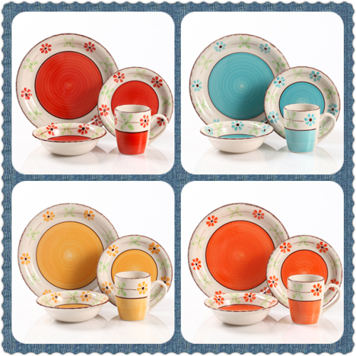 COLORFUL HANDPAINTED TABLEWARE DINNER SET DINNERWARE