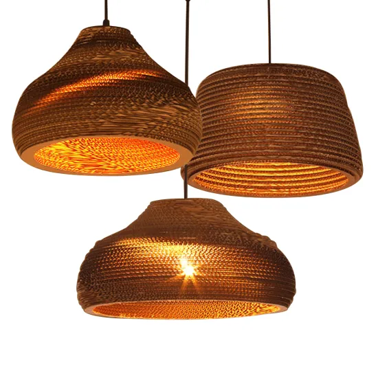 Modern Wooden E27 Holder Pendant Ceiling Light for Home Decoration