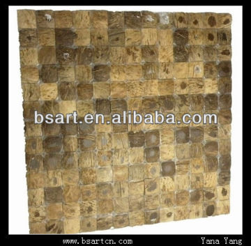 Unique design natural coconut shell mosaic for wall decoration