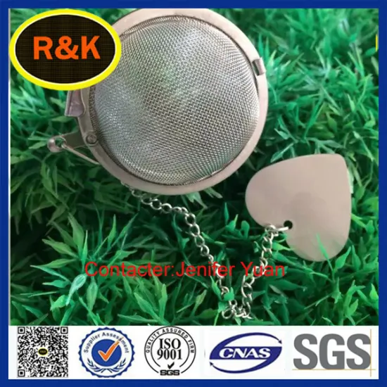 Gold silver color stainless steel tea ball infuser with heart pendant