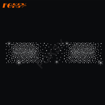 Waterdrop Shaped Tailless Cheer Bow Heat Rhinestone Transfer