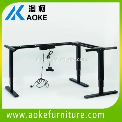 height adjustable company reception desks with 3 motors