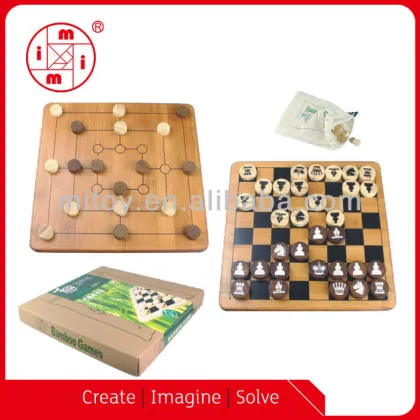 Wooden games 2 in 1 game set Ludo & Chinese checkers from ICTI Factory