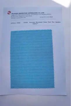 Two-tone Horizontal Stripe Four Way Spandex Fabric-7