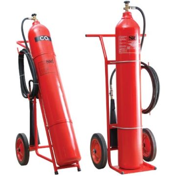 För 50 kg CO2 Trolley Fire släckare bärbar