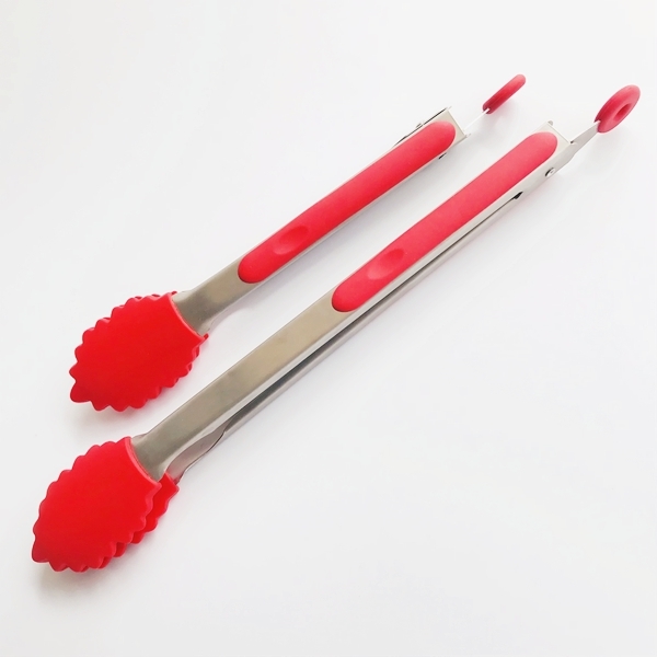 set of 2 silicone tongs