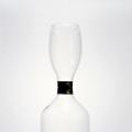 Hög borosilikat glas bottenlös prosecco -flaska