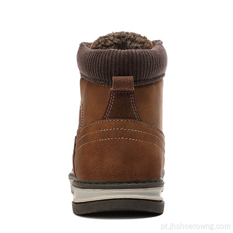 Botas de inverno masculinas casuais sapatos quentes de pele