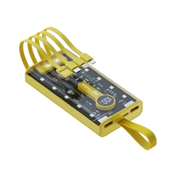 Transparent Slim Power Bank with QC 3.0, PD 22.5W, OEM Logo