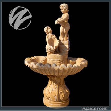 Classical European Outdoor Decor Stone Angel Water Fountain