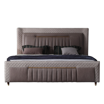 Modern Light Luxury Leather Bed for Master Bedroom