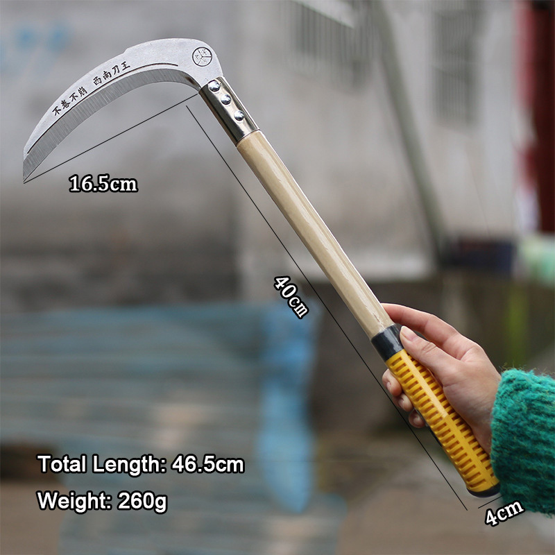 High quality cheap agricultural rice harvesting knife Outdoor multifunctional sickle Sharp weeding tool