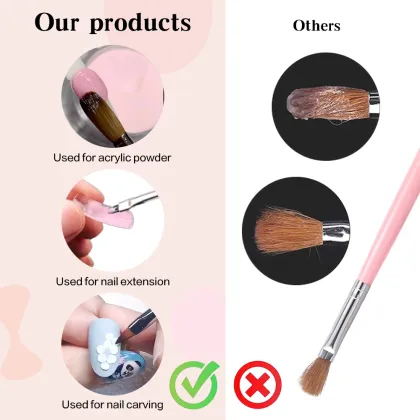 Custom Natural Nail Thick Sable Brush