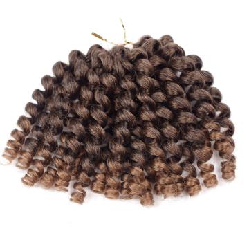 Cheap 8'' Jumpy Wand Curl Jamaican Bounce Synthetic Braiding Hair Extension Crochet Curly Braid Hair