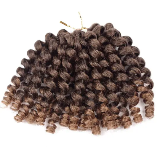 Cheap 8'' Jumpy Wand Curl Jamaican Bounce Synthetic Braiding Hair Extension Crochet Curly Braid Hair