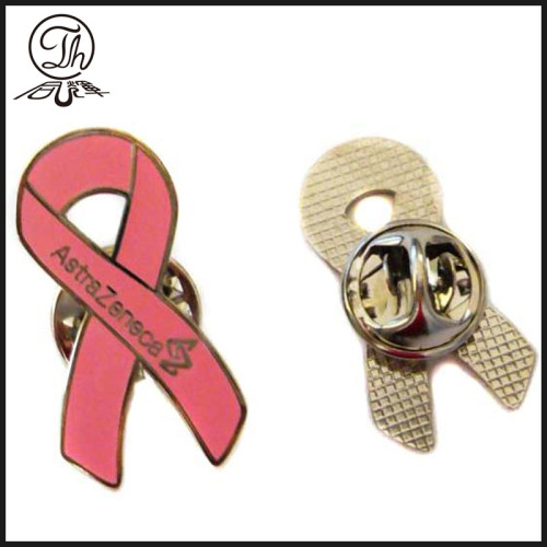 Round enamel silver pin badge