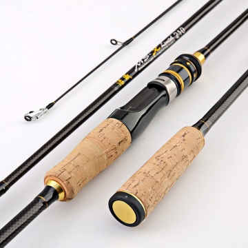 Guida in ceramica in carbonio a 2 sezioni canna da pesca del mare per carpa (1,65 m a 2,7 m) con punta nera