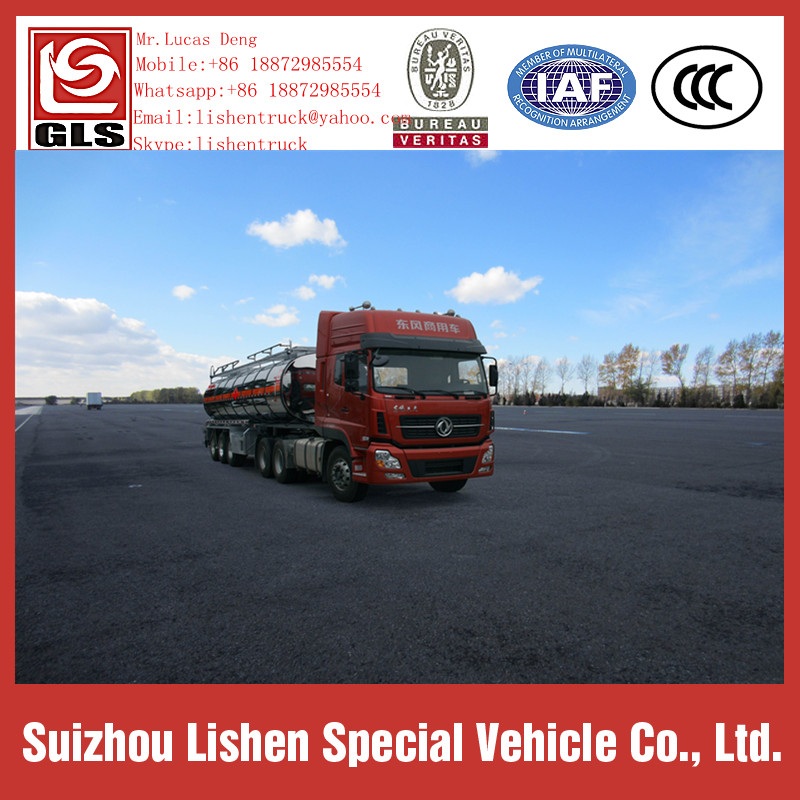 Aluminum Alloy Semi Trailer Liquid Sulphur Trailer