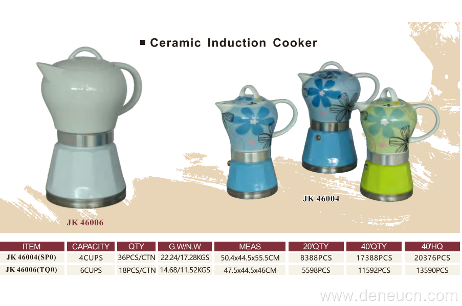 ceramic induction coffee machine auto shut-off