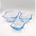 blue color fish shaped glass plate glass bowl for kitchen