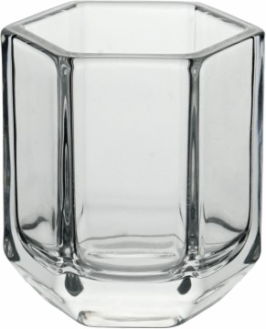 Hexagon glass jar shaped