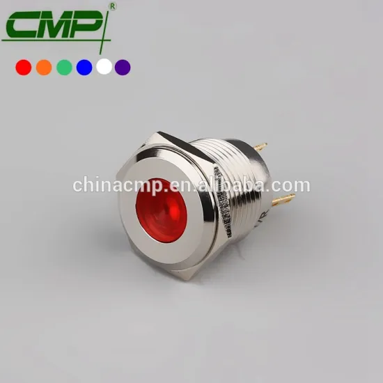 16mm CMP waterproof copper plating anti-vandal led signal lamp ip67(passed SGS,CE,TUV,RoHS)