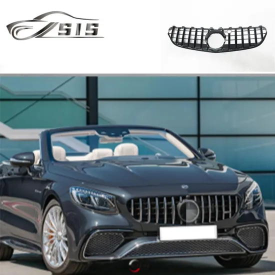 ABS Material Auto Exterior Tuning Parts for S Class 217 Coupe - GT Style Car Grill 2018-2021